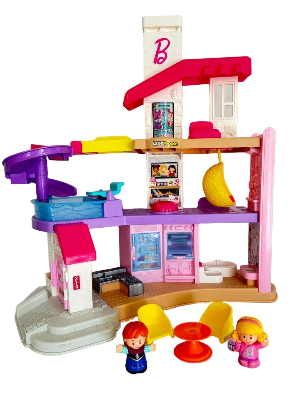 Fisher-Price Little People Barbie DreamHouse Toddler Musical Songs Toy Figurines